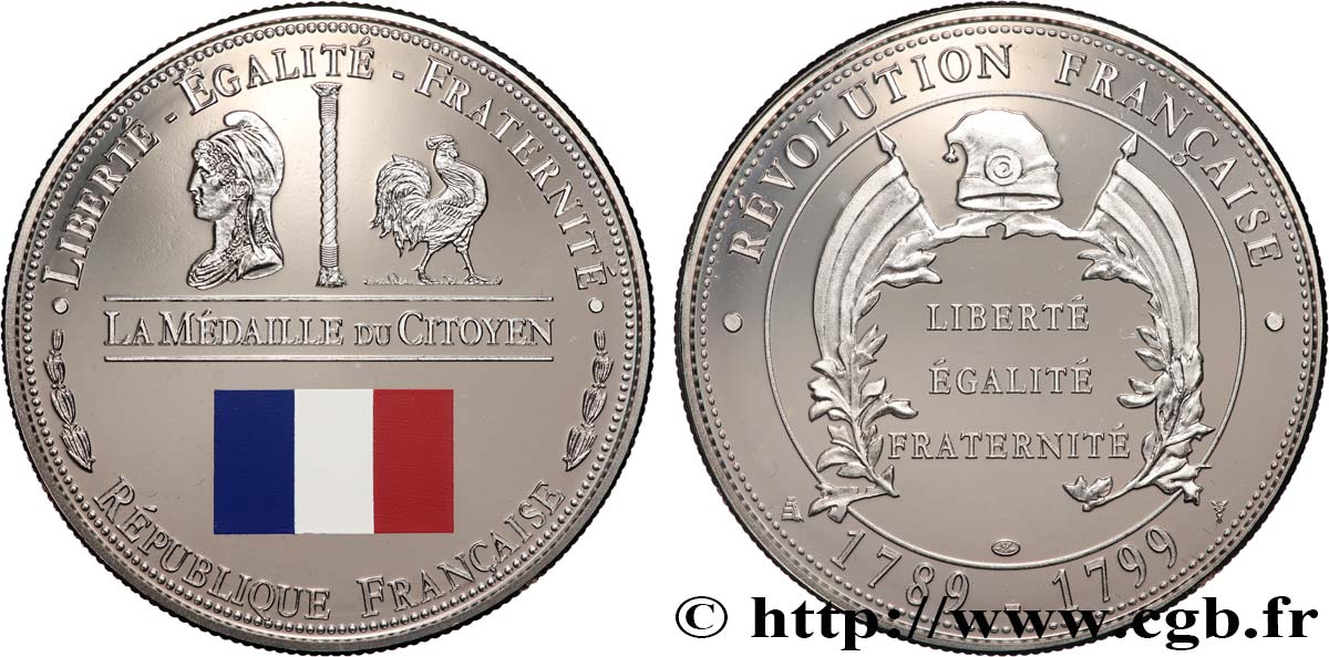 CINQUIÈME RÉPUBLIQUE Médaille, Révolution Française SUP