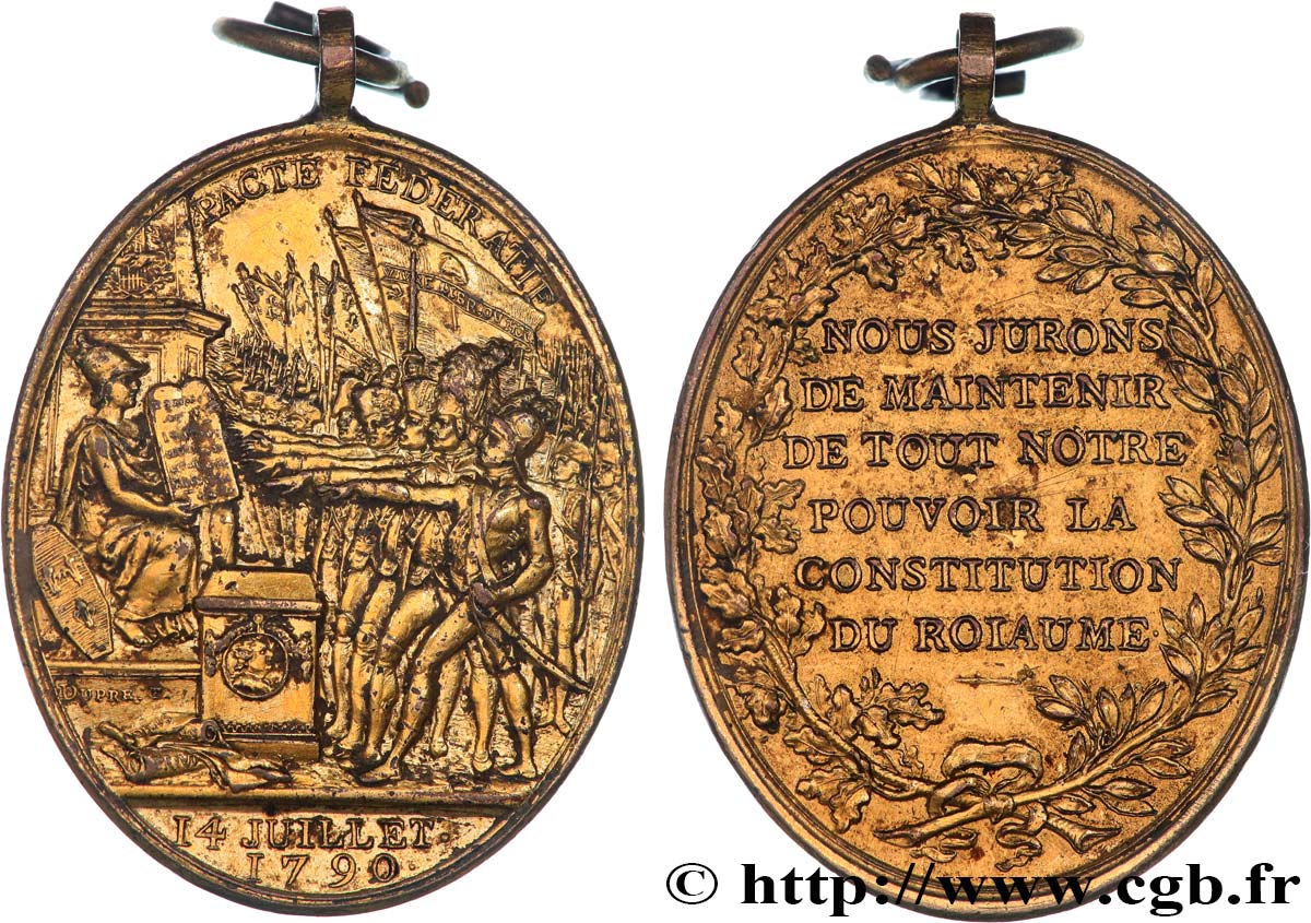 FRENCH CONSTITUTION Médaille du pacte fédératif AU