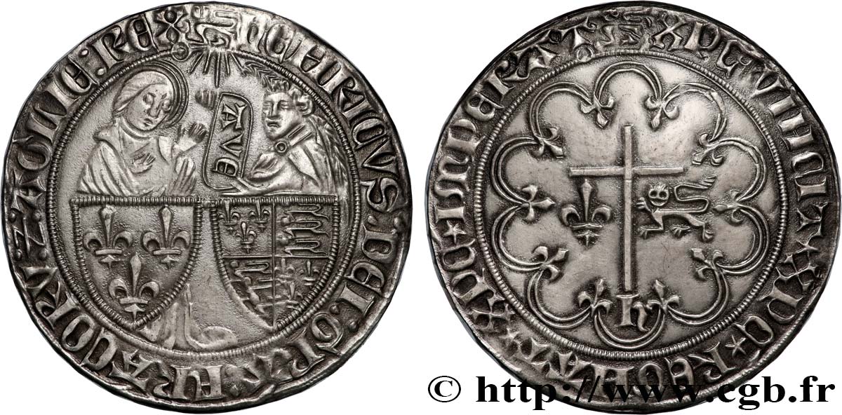 HENRY VI OF LANCASTER Médaille, Salut d&nbsp;or MS