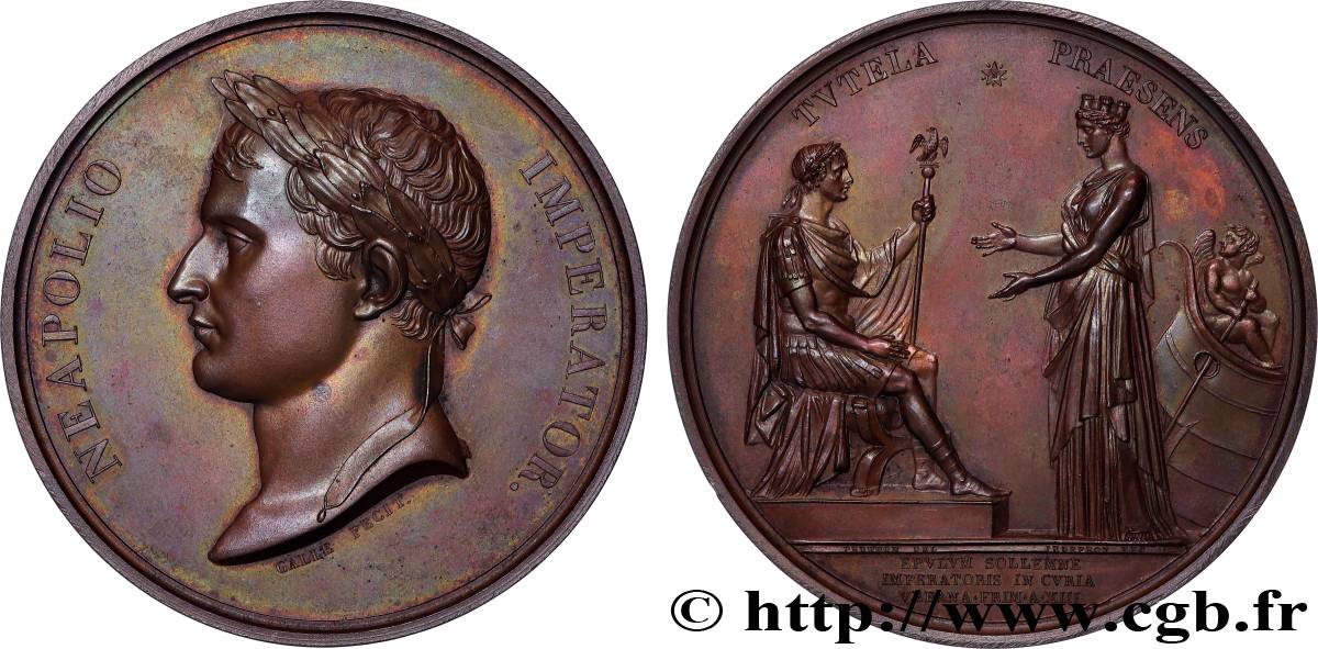 PREMIER EMPIRE / FIRST FRENCH EMPIRE Médaille, Fête pour le couronnement AU
