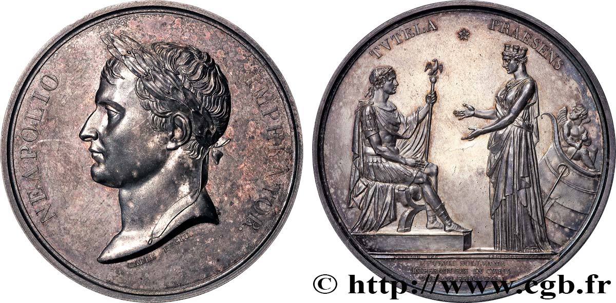 PREMIER EMPIRE / FIRST FRENCH EMPIRE Médaille, Fête pour le couronnement AU/AU