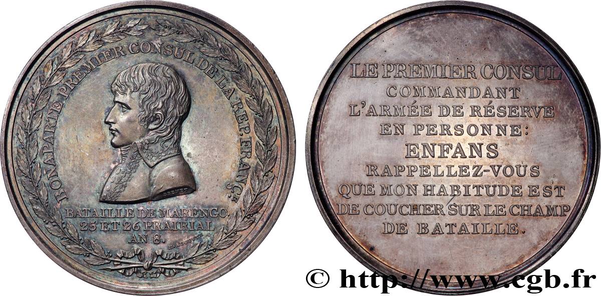 CONSULADO Médaille, Bataille de Marengo MBC+/EBC