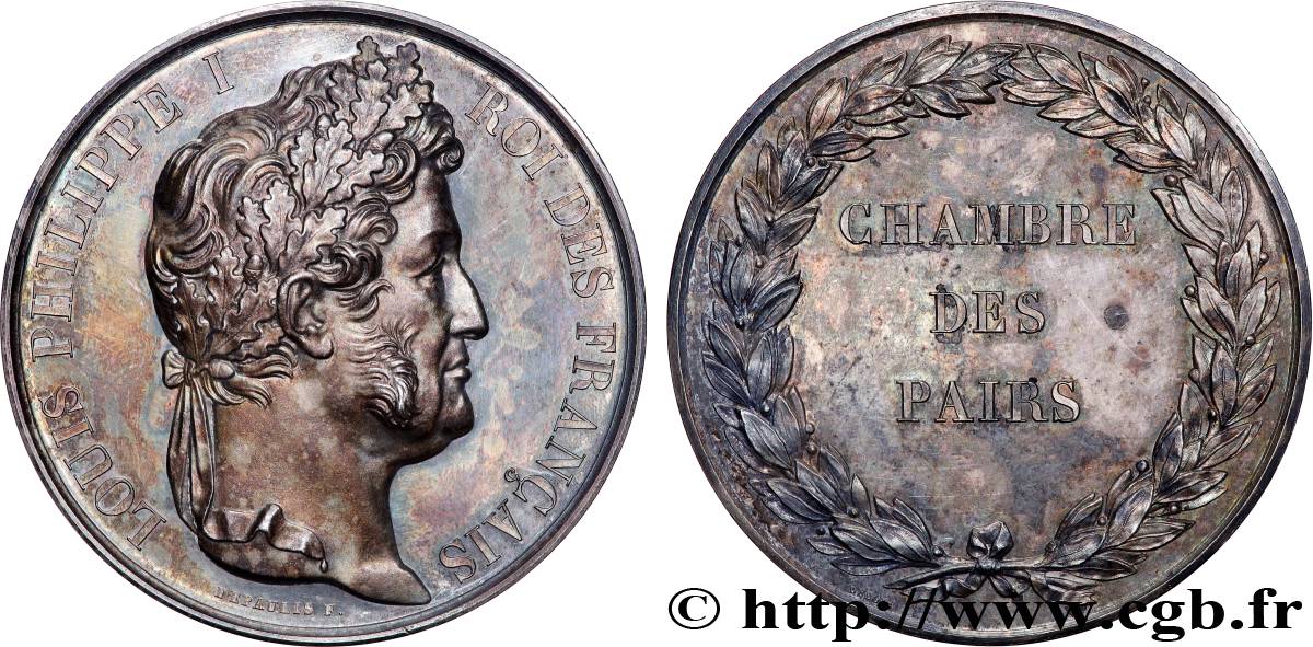 LOUIS-PHILIPPE I Médaille, Chambre des Pairs AU/AU