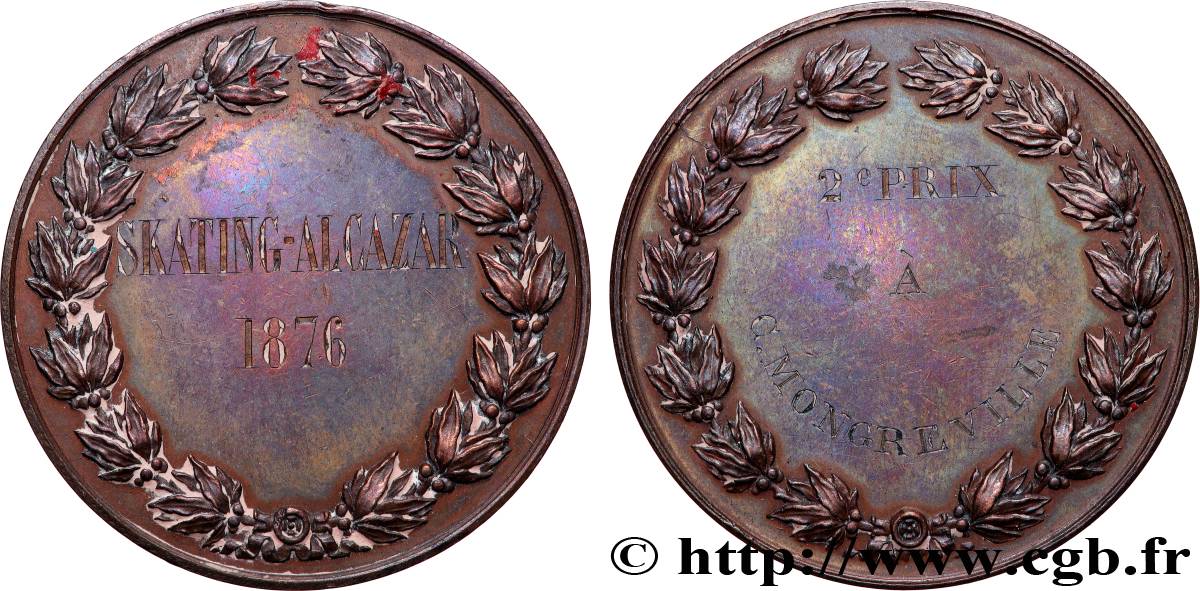 TROISIÈME RÉPUBLIQUE Médaille, Skating-Alcazar TTB