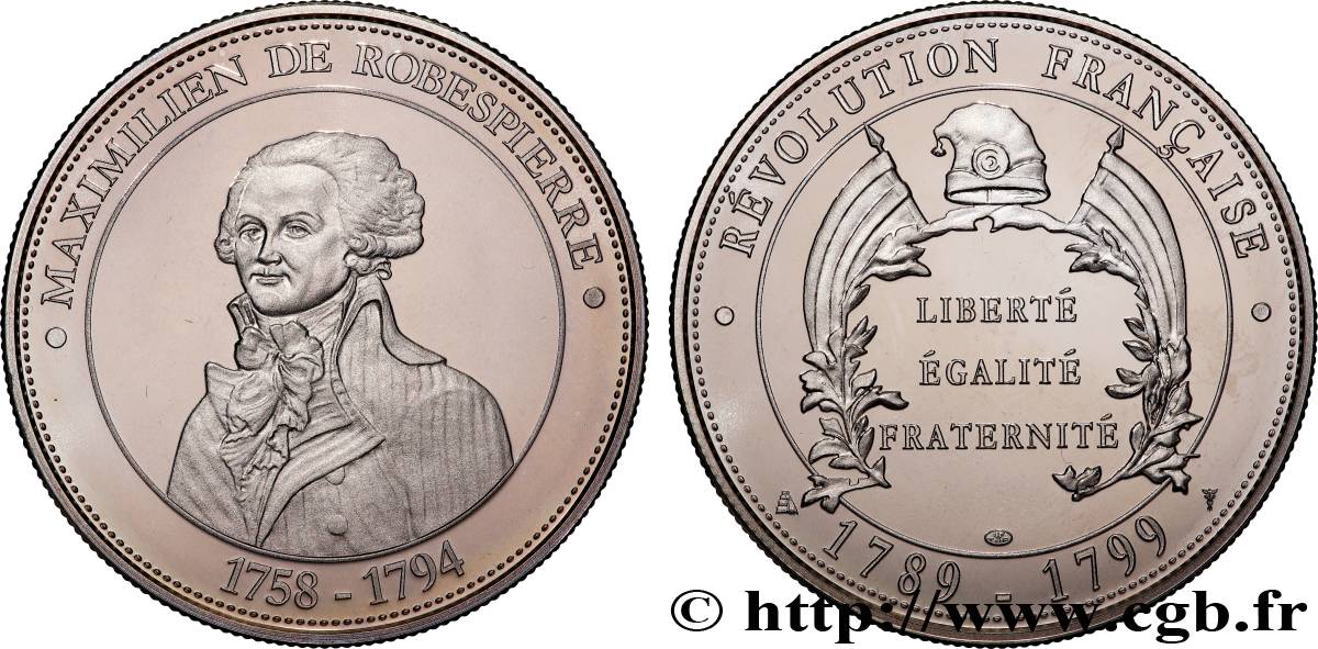 V REPUBLIC Médaille, Maximilien de ROBESPIERRE MS