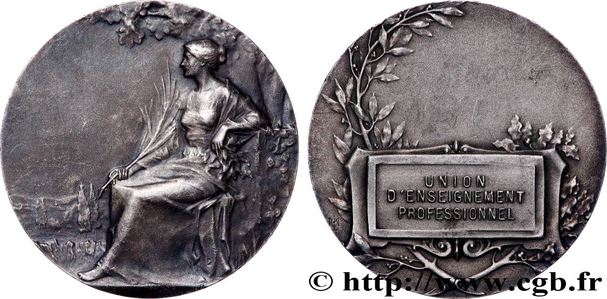 TERZA REPUBBLICA FRANCESE Médaille, Union d’enseignement professionnel BB