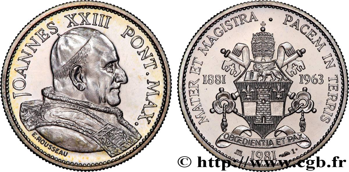 ITALIE - ÉTATS DE L ÉGLISE - JEAN XXIII (Angelo Guiseppe Roncalli) Médaille, Jean XXIII AU