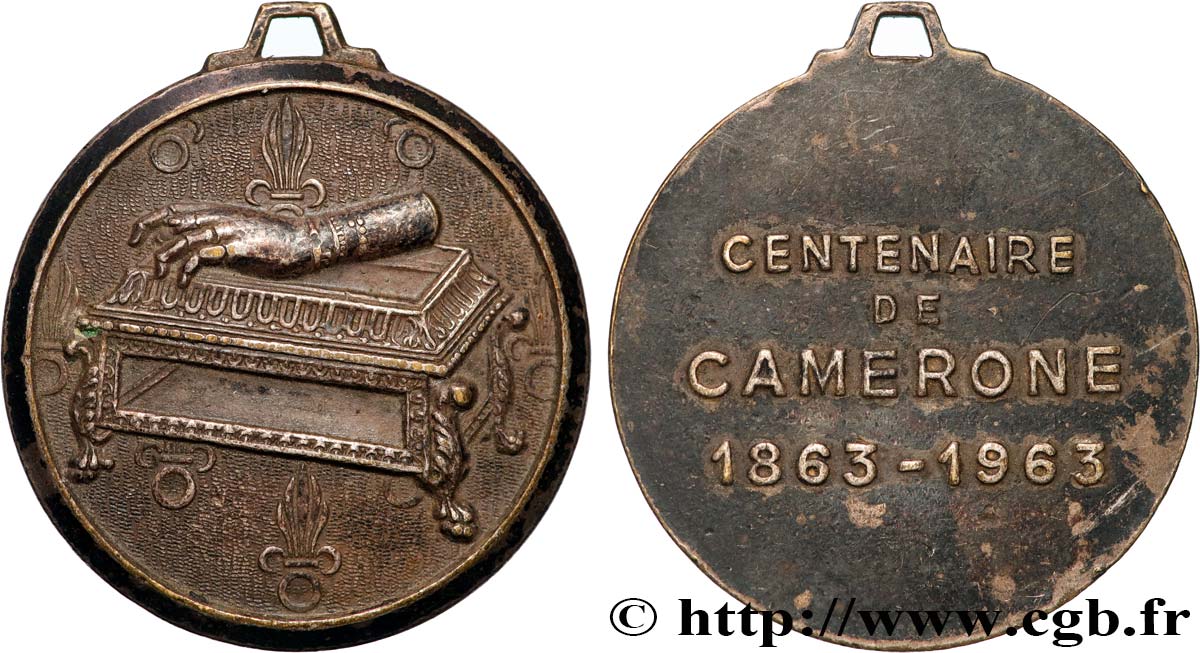 FUNFTE FRANZOSISCHE REPUBLIK Médaille, Centenaire de Camerone SS