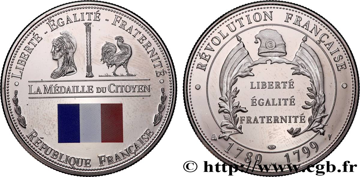 V REPUBLIC Médaille, Révolution Française MS