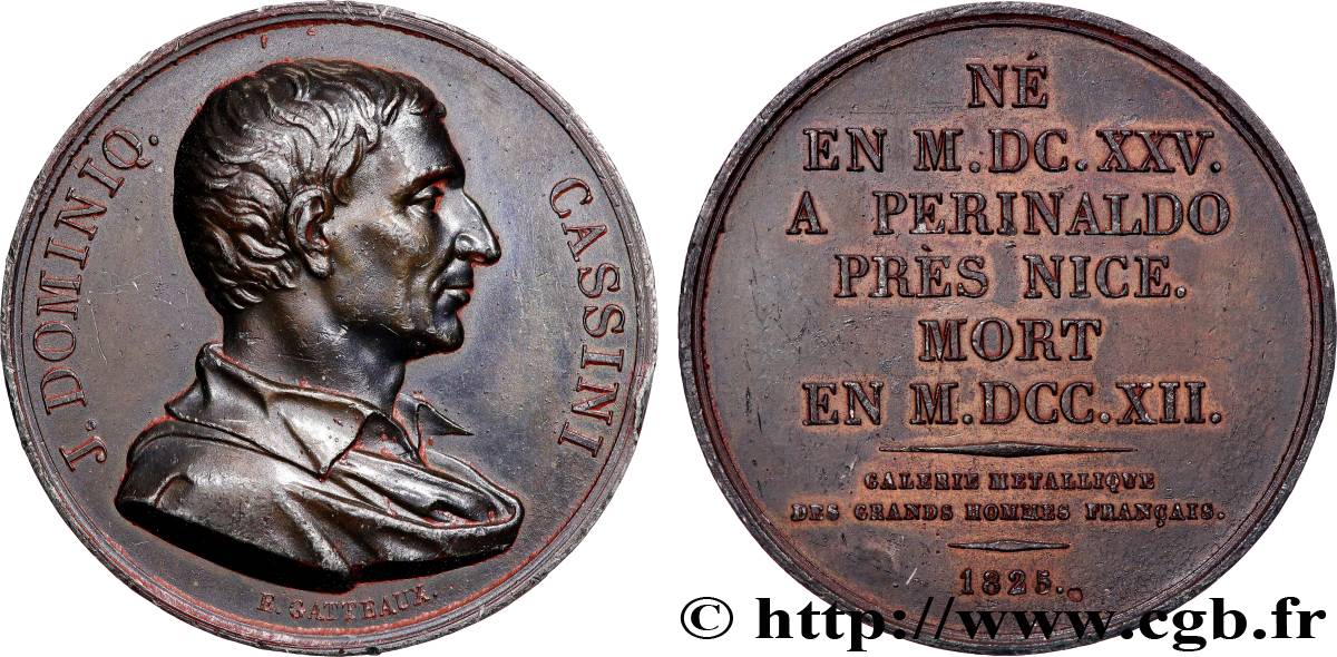 METALLIC GALLERY OF THE GREAT MEN FRENCH Médaille, Jean-Dominique Cassini XF