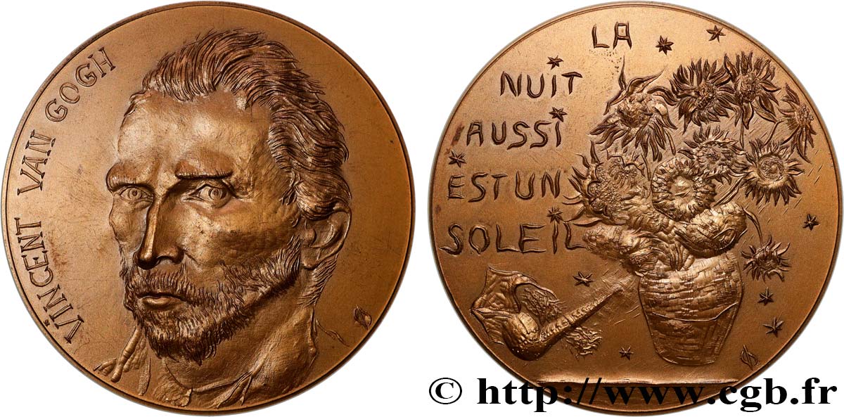 ARTISTS : MUSICIANS, PAINTERS, SCULPTORS Médaille, Vincent van Gogh AU