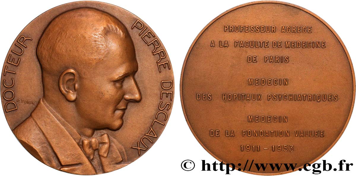 CUARTA REPUBLICA FRANCESA Médaille, Docteur Pierre Desclaux EBC