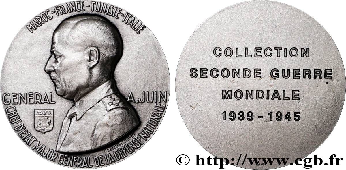 V REPUBLIC Médaille, Collection seconde guerre mondiale, Général A. Juin AU