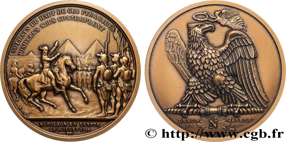 PREMIER EMPIRE Médaille, Napoléon en Egypte, refrappe SUP