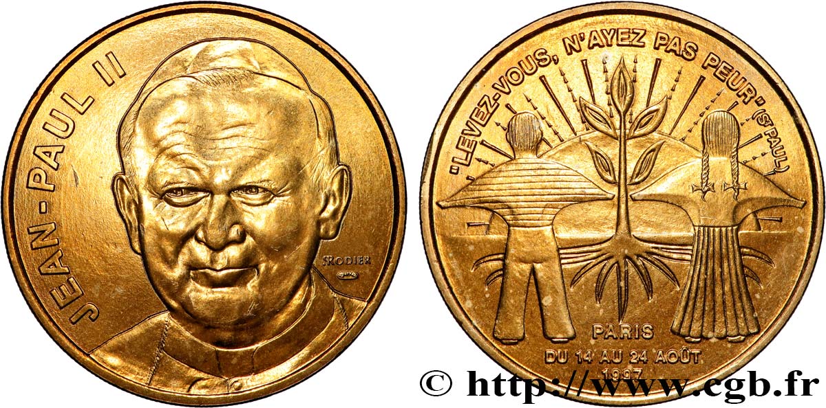 VATICANO Y ESTADOS PONTIFICIOS Médaille, Canonisation du pape Jean-Paul II EBC