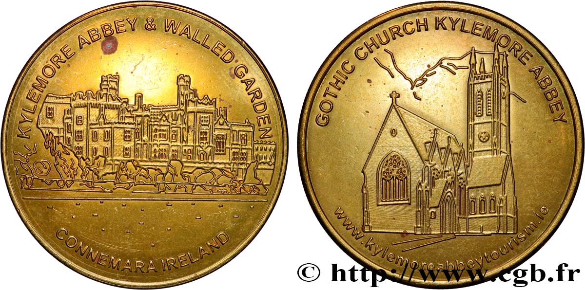 IRLAND Médaille, Église gothique de l’abbaye de Kylemore fVZ