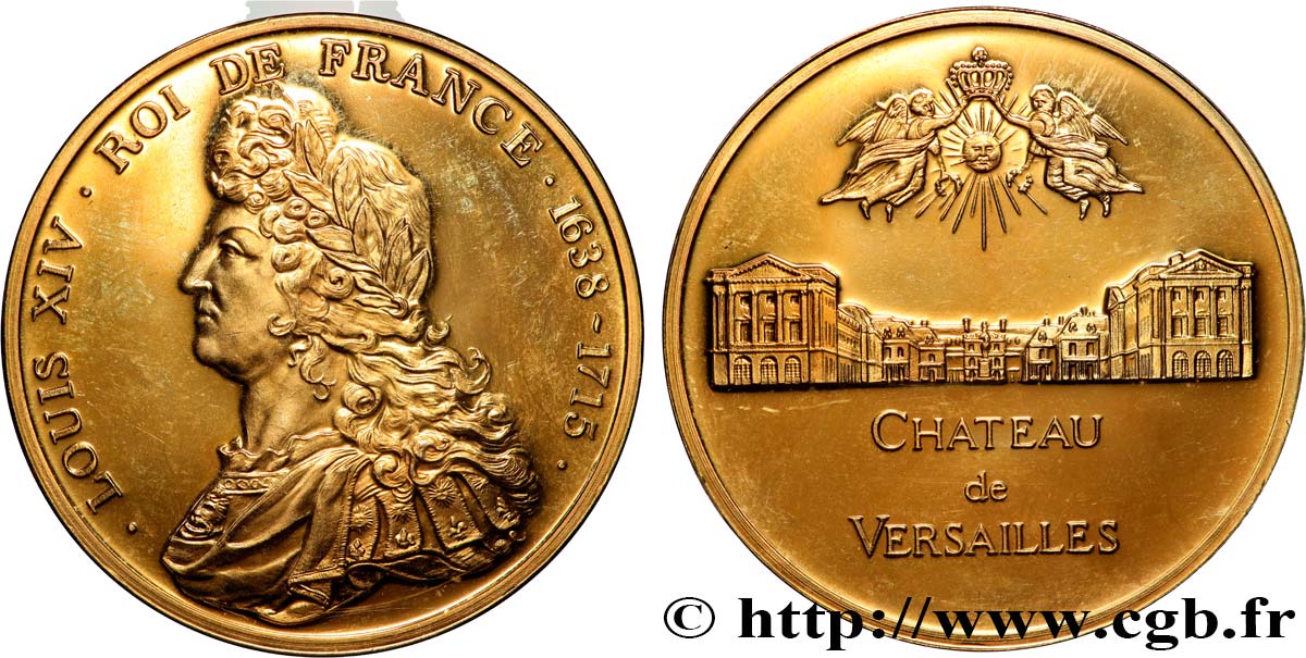 LOUIS XIV  THE SUN KING  Médaille, Château de Versailles AU