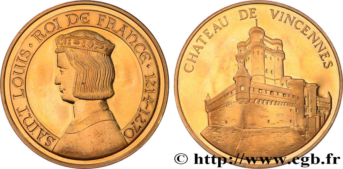 LOUIS IX  SAINT LOUIS  Médaille, Saint Louis, Château de Vincennes AU