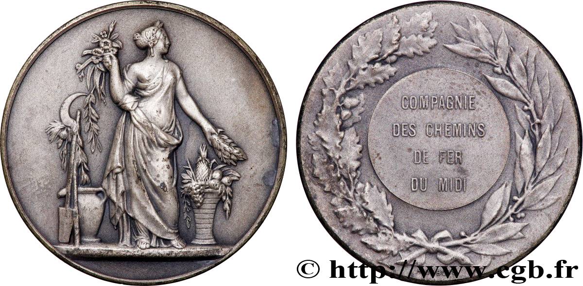 TRANSPORTS AND RAILWAYS Médaille, Compagnie des chemins de fer du midi AU