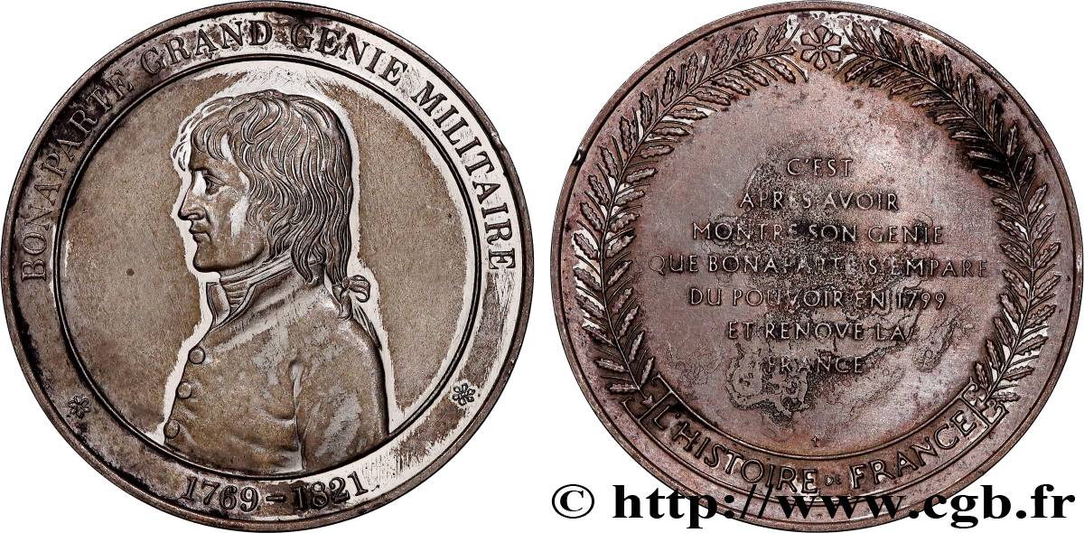 HISTOIRE DE FRANCE Médaille, Bonaparte AU/XF