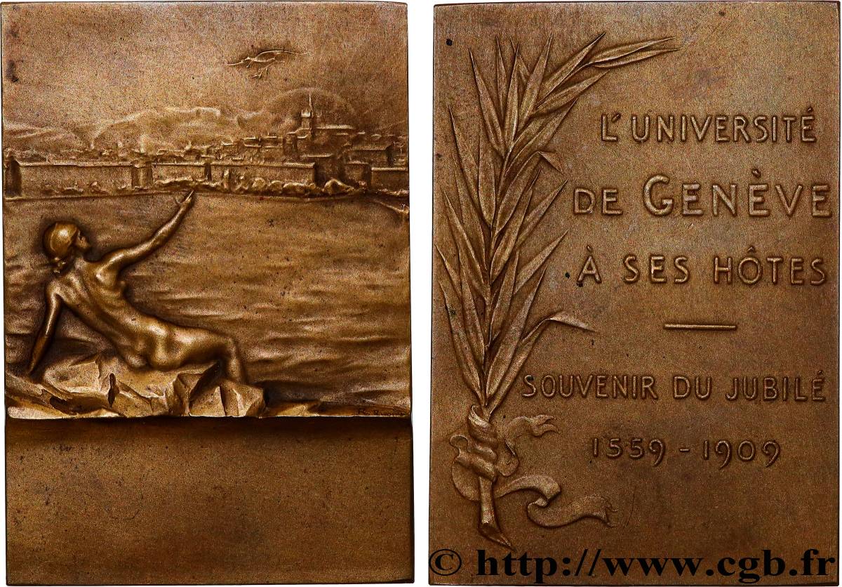 SWITZERLAND Plaquette, 350e anniversaire de l’Université de Genève AU