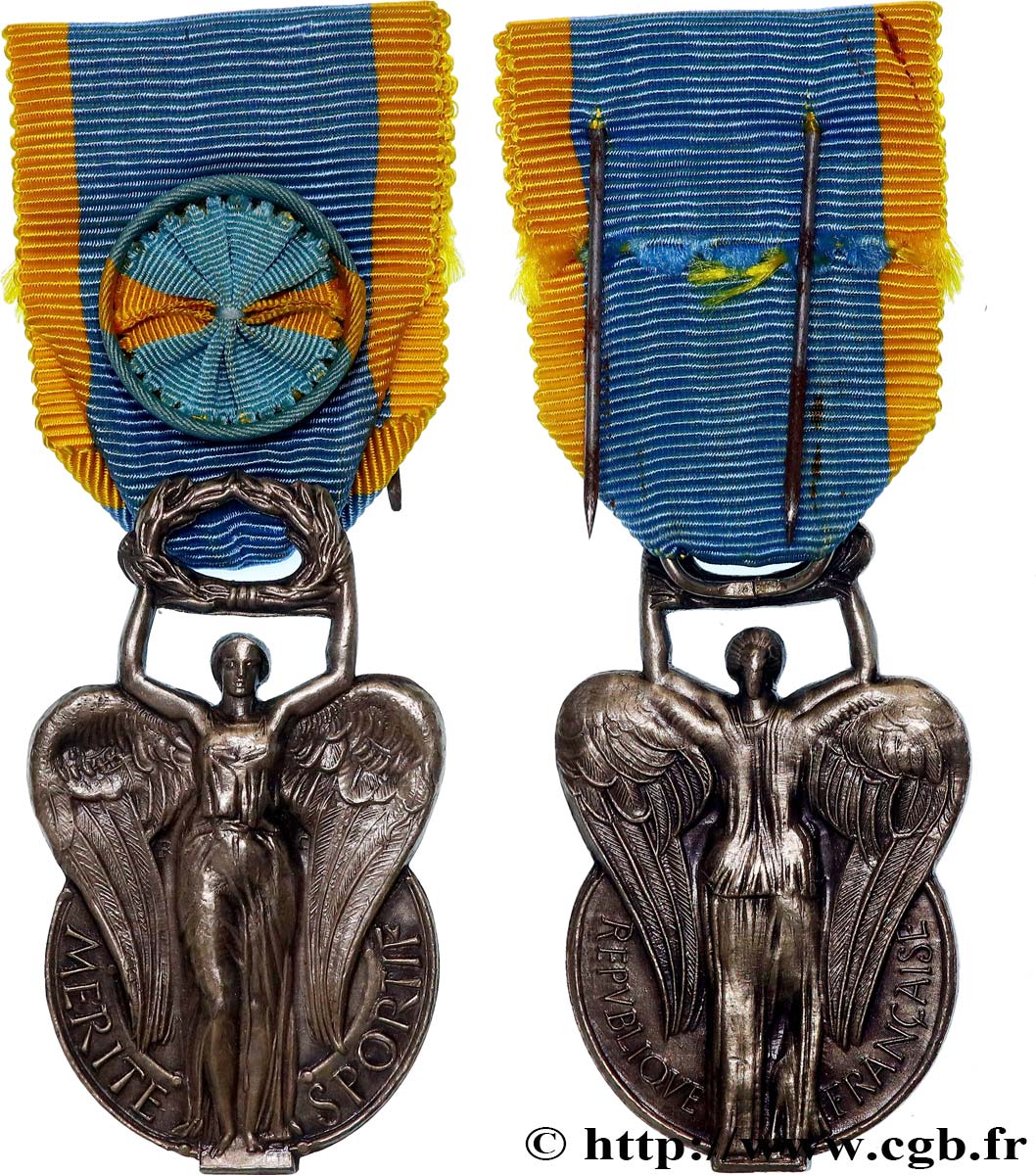 QUATRIÈME RÉPUBLIQUE Médaille, Ordre du Mérite sportif, Officier SUP