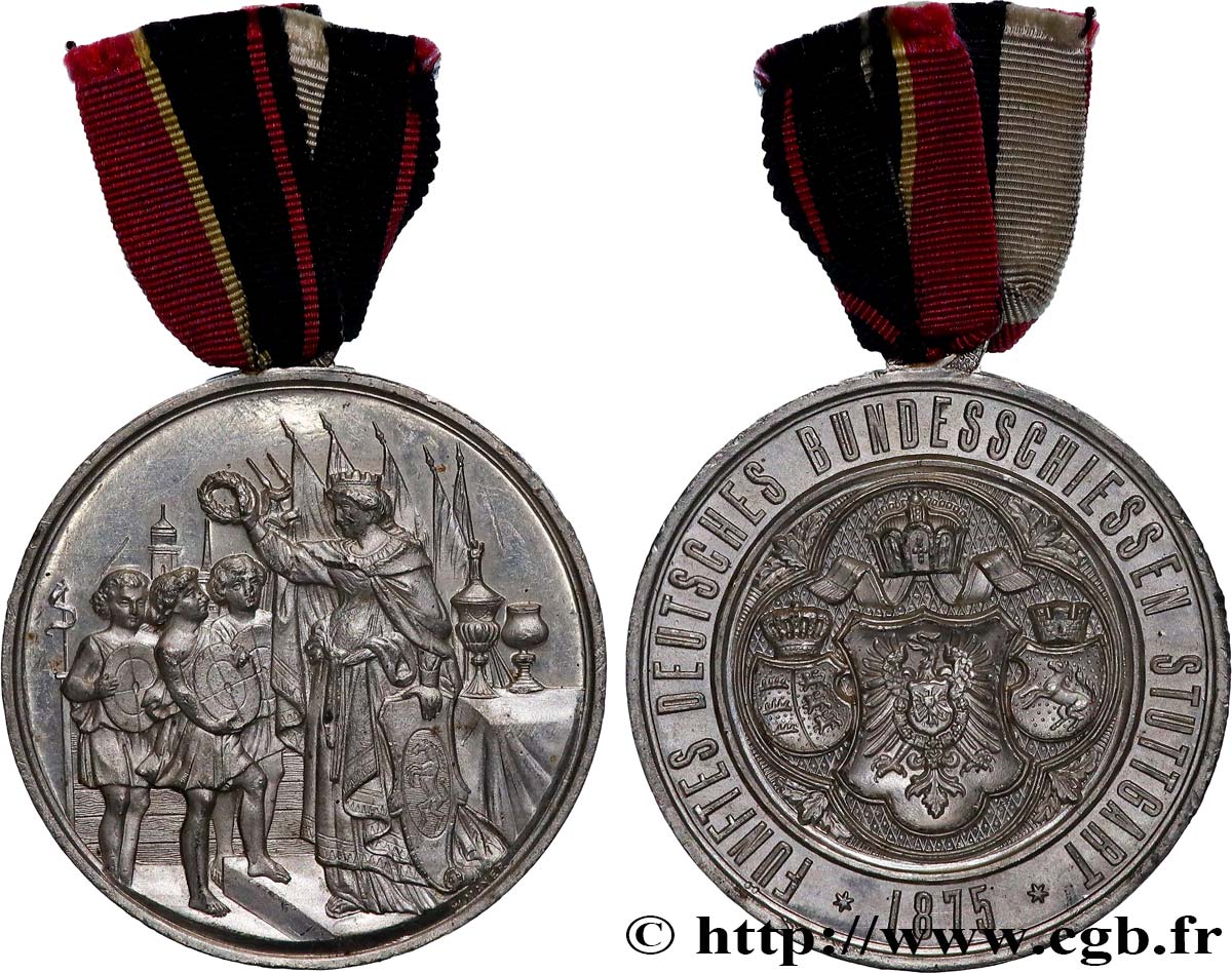 GERMANY - KINGDOM OF PRUSSIA - WILLIAM I Médaille, 5e Tir fédéral allemand AU