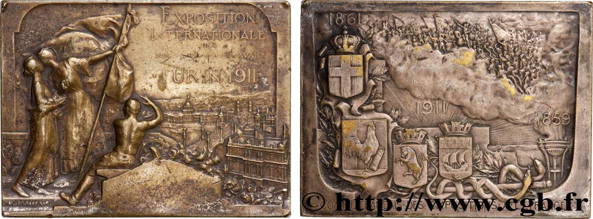 ITALIEN - ITALIEN KÖNIGREICH - VIKTOR EMANUEL III. Plaquette, Exposition universelle de Turin fSS