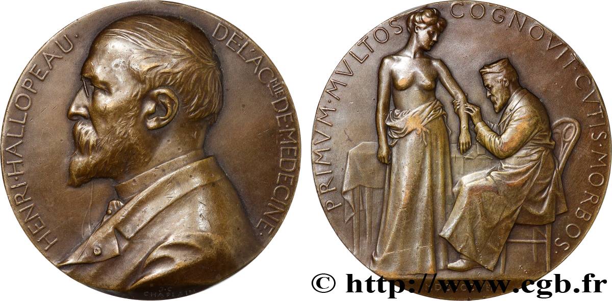 DRITTE FRANZOSISCHE REPUBLIK Médaille, Henri Hallopeau, Académie de médecine SS