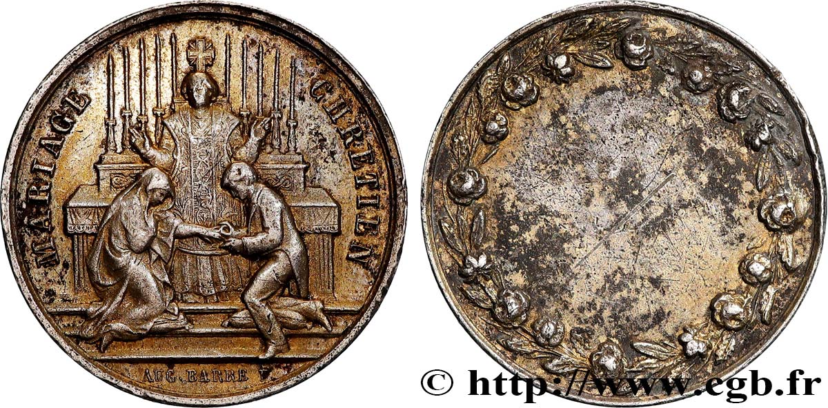 AMOUR ET MARIAGE Médaille, Mariage chrétien XF