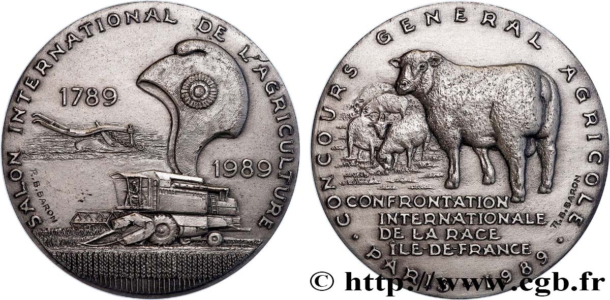 FUNFTE FRANZOSISCHE REPUBLIK Médaille, Concours général agricole VZ