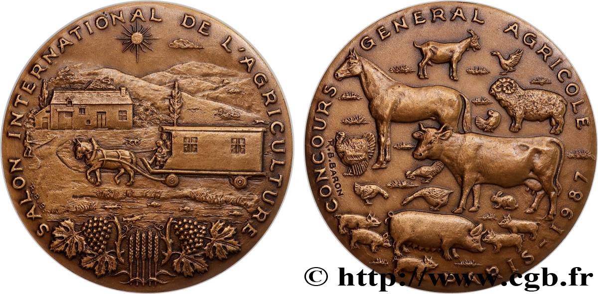 QUINTA REPUBBLICA FRANCESE Médaille, Concours général agricole SPL