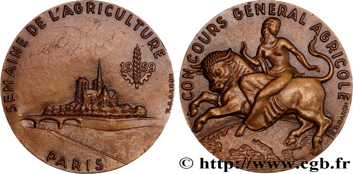 QUINTA REPUBBLICA FRANCESE Médaille, Concours général agricole SPL