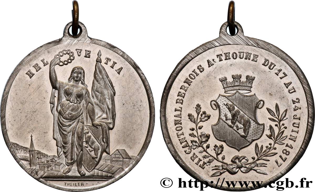 SUIZA - CANTÓN DE BERNA Médaille, Tir cantonal Bernois MBC+