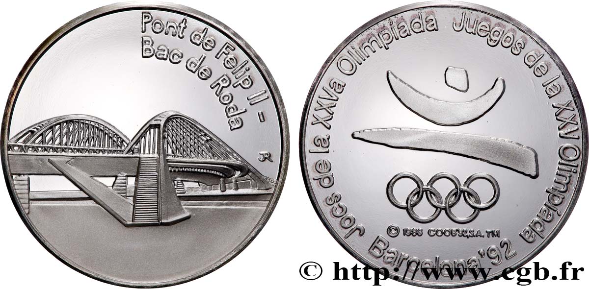 JEUX OLYMPIQUES Médaille, Jeux olympiques de Barcelone, Pont de Felip II MS