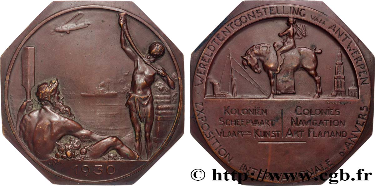 BELGIQUE Médaille, Exposition Internationale d Anvers TTB+