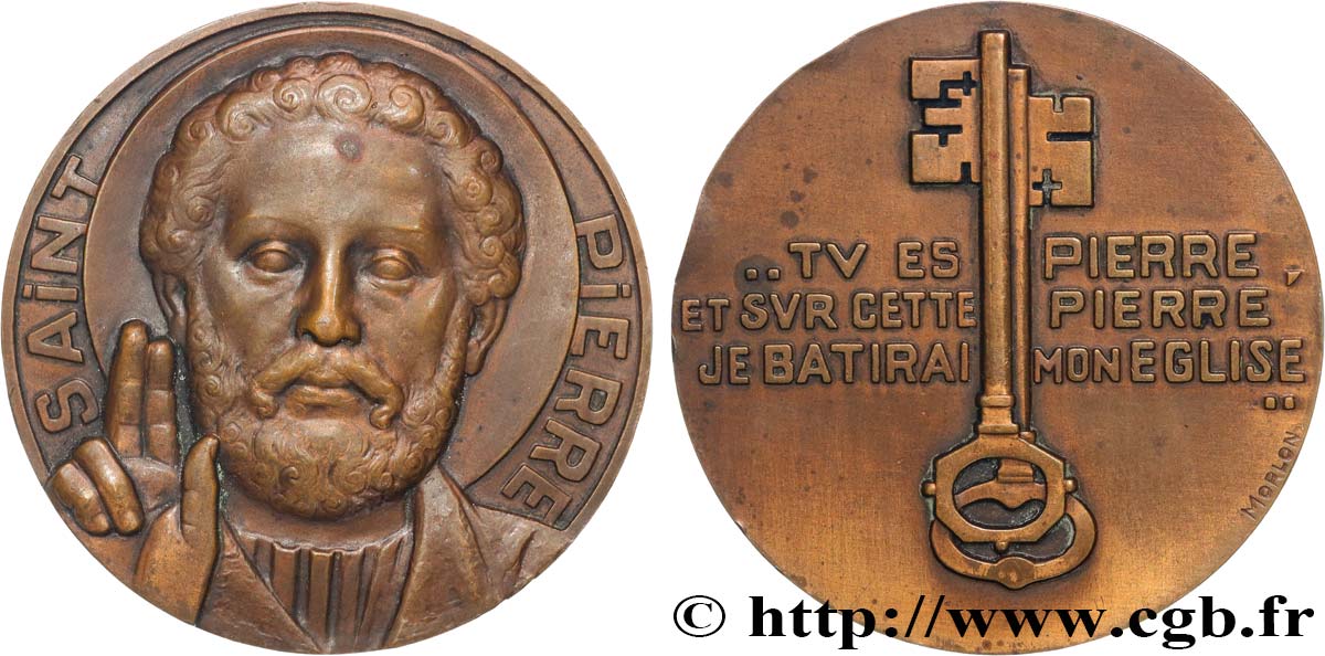 MÉDAILLES RELIGIEUSES Médaille, Saint Pierre TTB+