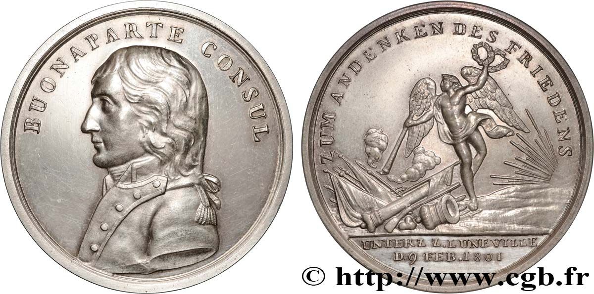 FRANZOSISCHES KONSULAT Médaille, Paix de Lunéville, refrappe VZ