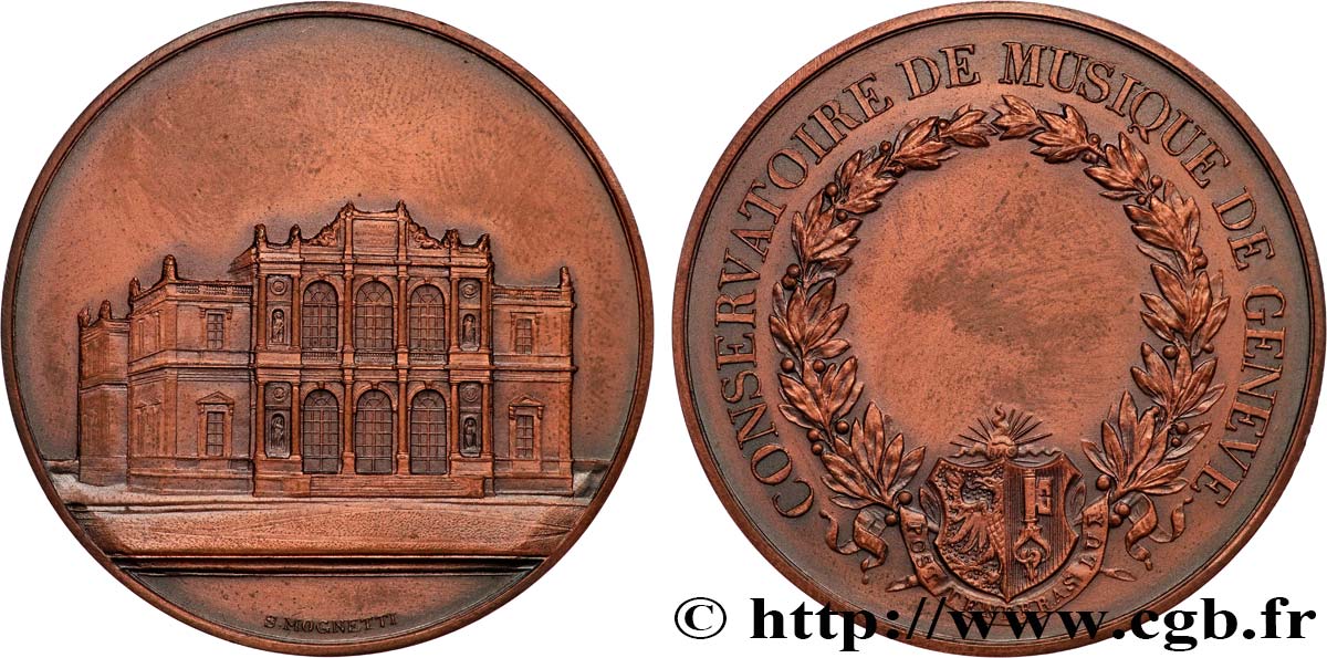 SUISSE Médaille de prix, Conservatoire de Musique TTB+