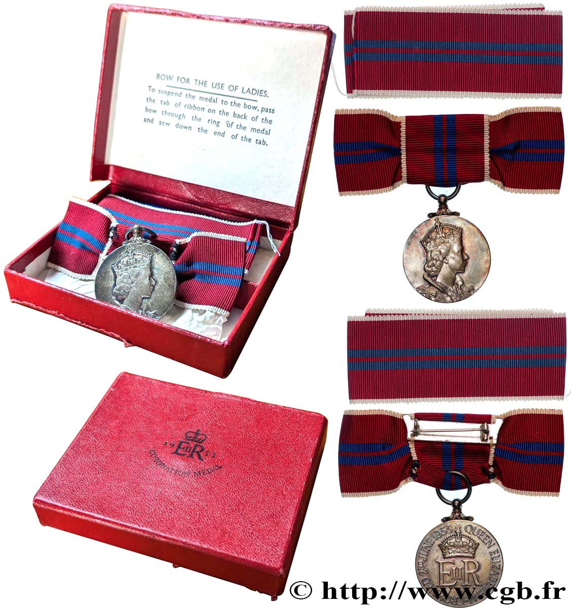 GRAN BRETAÑA - ISABEL II Médaille, Couronnement de la reine Élizabeth II EBC