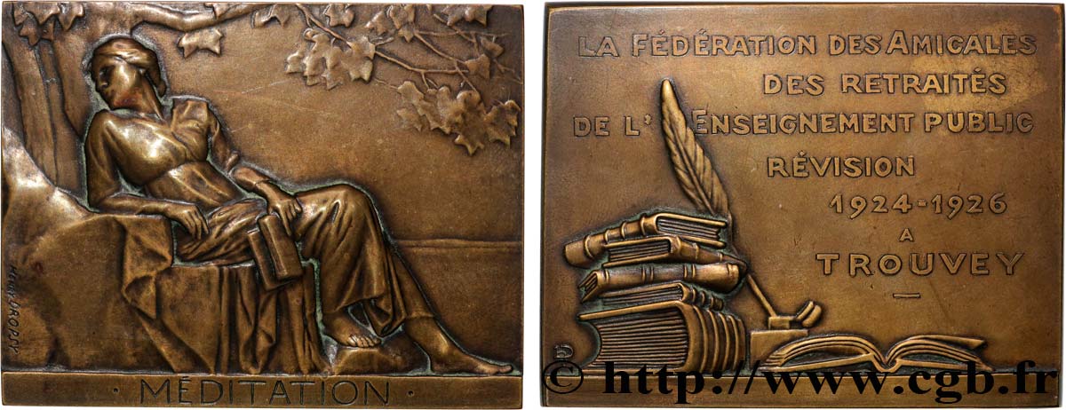 III REPUBLIC Plaquette, Fédération des amicales des retraités de l’enseignement public XF