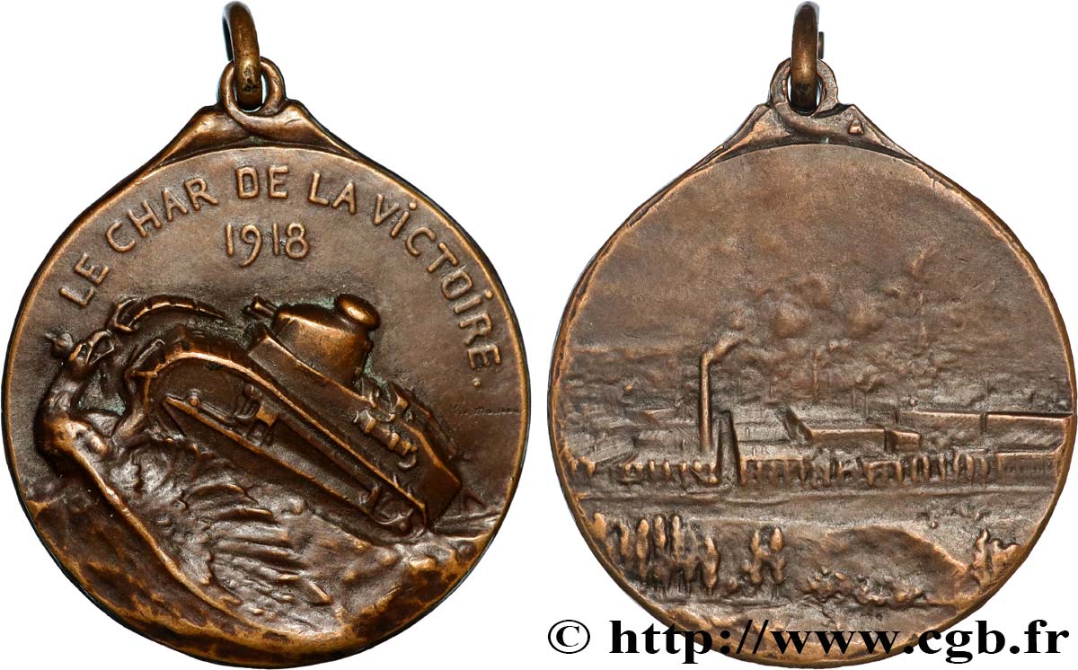 TROISIÈME RÉPUBLIQUE Médaille, Le char de la victoire TTB