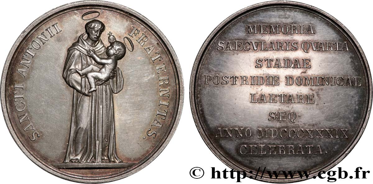 LUIGI FILIPPO I Médaille, Saint Antoine SPL/q.SPL