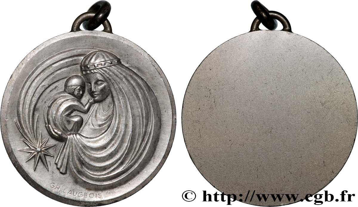 MÉDAILLES RELIGIEUSES Médaille, Vierge à l’enfant AU