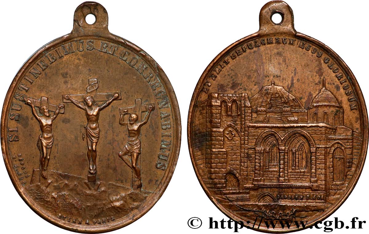 MÉDAILLES RELIGIEUSES Médaille, Saint Sépulcre SS