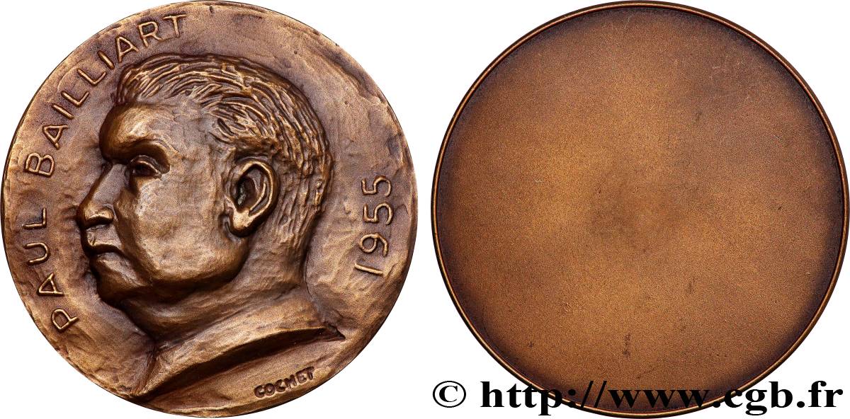 VIERTE FRANZOSISCHE REPUBLIK Médaille, Paul Bailliart  VZ