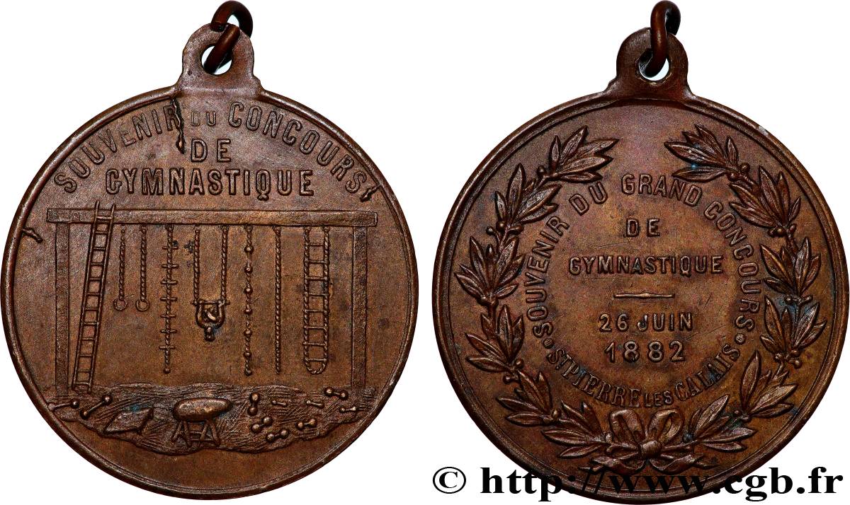 DRITTE FRANZOSISCHE REPUBLIK Médaille, Souvenir du concours de gymnastique SS