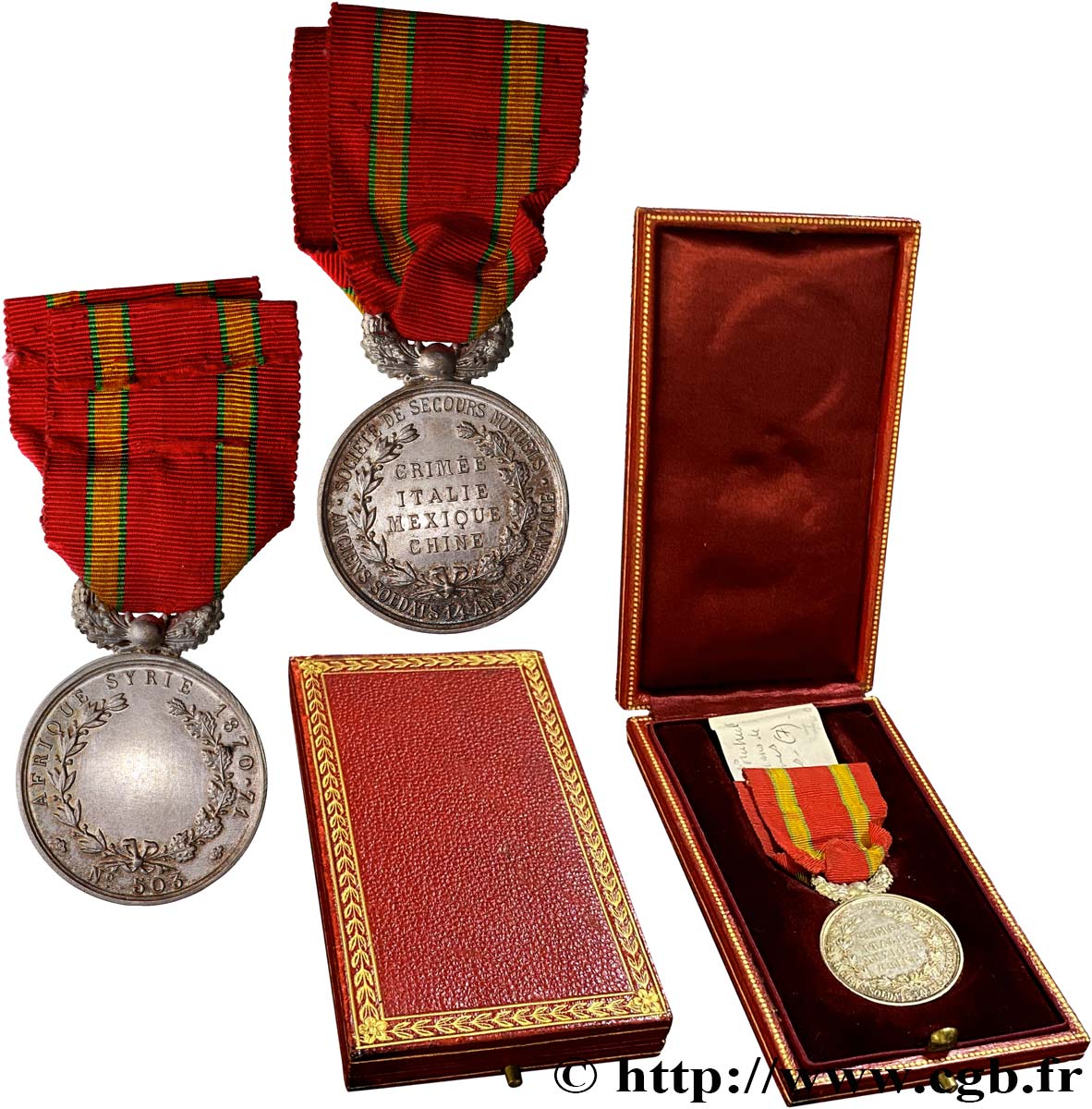 LES ASSURANCES Médaille, Société de secours mutuels des anciens soldats, 14 ans de service q.SPL