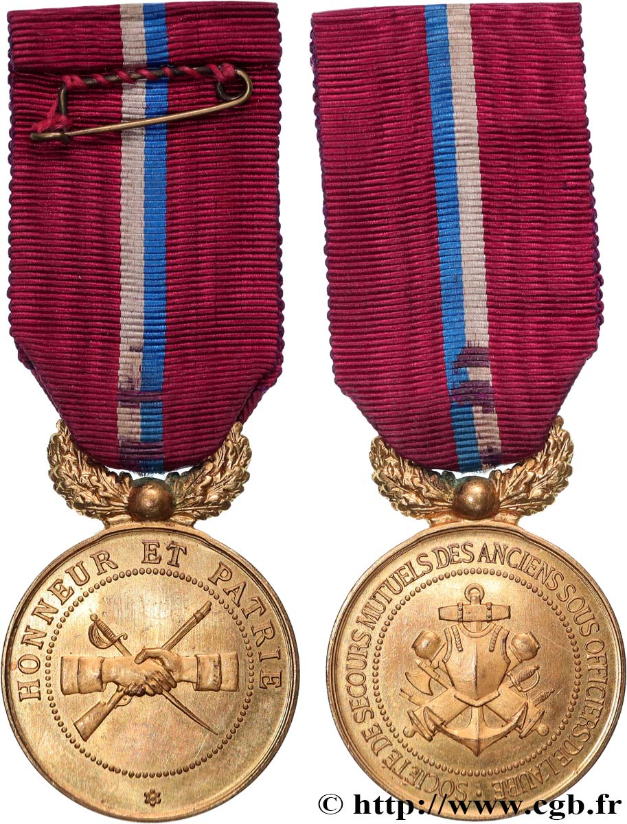 INSURANCES Médaille, Société de secours mutuels des anciens sous-officiers de l’Aube AU