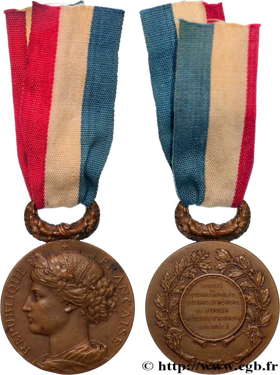 INSURANCES Médaille, Société de secours mutuels, Arts et Métiers AU